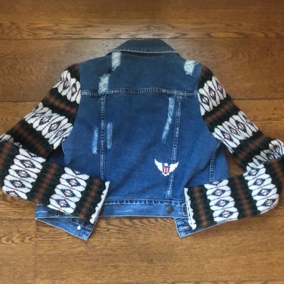 Free People Cypress Distressed Denim Jacket XS - Picture 8 of 10